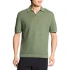 Theory Brenan Linen Blend Polo In Green