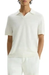 Theory Brenan Linen-blend Polo Shirt In White - 100