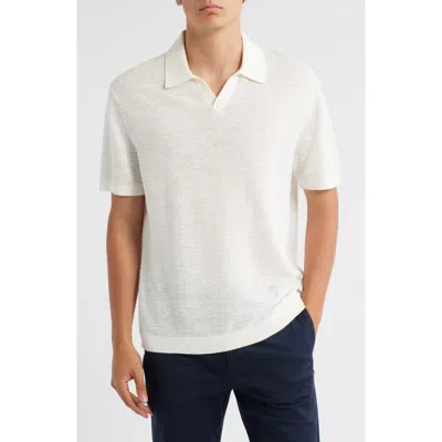 Theory Brenan Linen Blend Polo In White