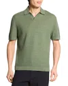 Theory Brenan Linen Blend Polo In Green
