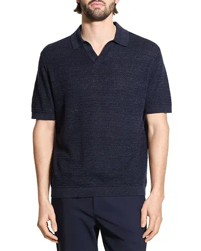 THEORY BRENAN LINEN POLO SHIRT