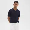 Theory Brenan Polo Shirt In Cotton In Baltic