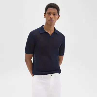 Theory Brenan Polo Shirt In Cotton In Blue