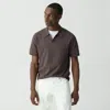 Theory Brenan Polo Shirt In Light Bilen In Dark Mocha