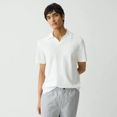 Theory Brenan Polo Shirt In Light Bilen In White