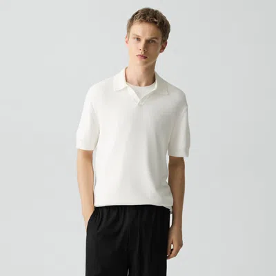 Theory Brenan Polo Shirt In Light Bilen In White