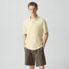 Theory Brenan Polo Shirt In Light Bilen In Yellow