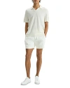 Theory Brenan Linen-blend Polo Shirt In Soft Iris