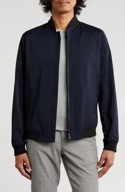 Theory Brenton Bomber Jacket In Blue