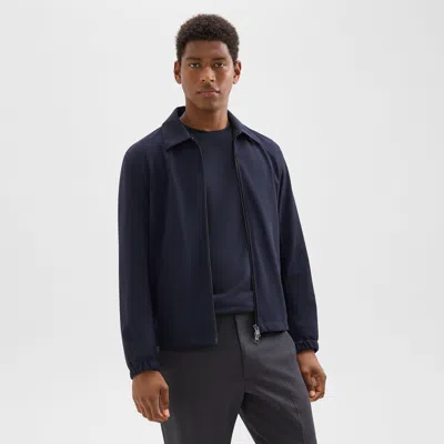 Theory Brody Jacket In Precision Ponte In Baltic
