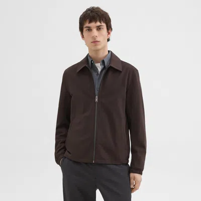 Theory Brody Jacket In Precision Ponte In Hickory