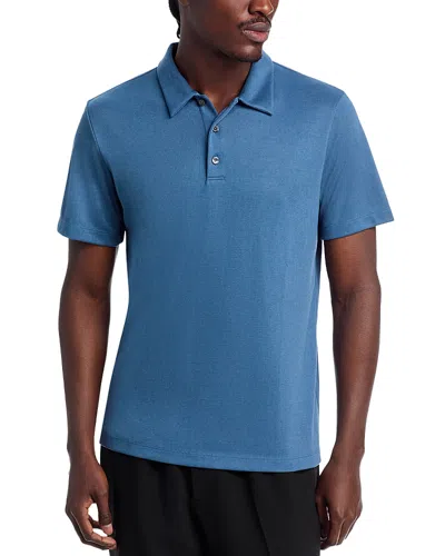 Theory Bron Anemone Jersey Polo Shirt In Blue