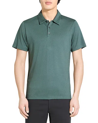 Theory Bron Anemone Jersey Polo Shirt In Green
