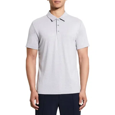 Theory Bron Anemone Modal Blend Jersey Polo In Gray
