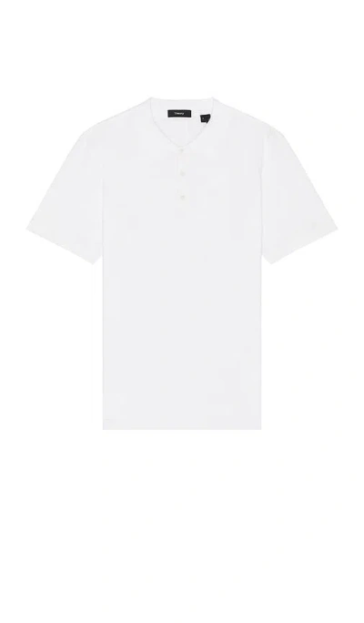 Theory Bron Cotton Polo In White