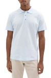 Theory Bron Polo Shirt In Cosmos Slub Cotton In Skylight