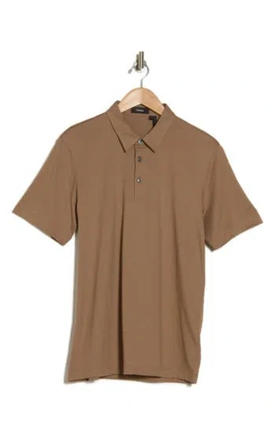 Theory Men's Bron Solid Polo In Fossil