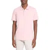 Theory Bron Polo In Cosmos Slub Cotton In Pink
