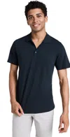 Theory Bron Cosmos Slub Cotton Polo In Eclipse