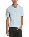 Theory Malden Johnny Collar Polo In Blue