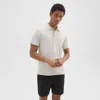 Theory Bron Polo Shirt In Anemone Modal Jersey In Limestone