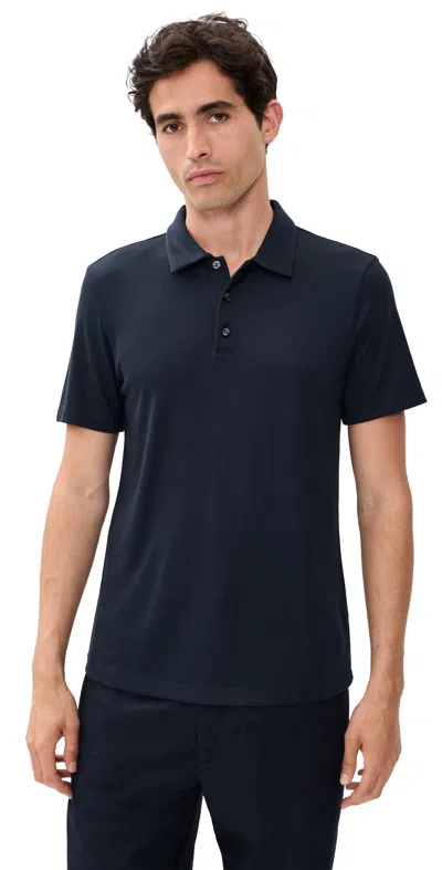 Theory Bron Polo Shirt In Anenome Milano Baltic In Blue