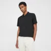 Theory Bron Polo Shirt In Slub Cotton In Black