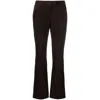 Theory Flared Leather Trousers
