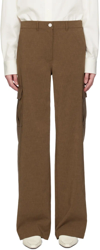 Theory Brown Six-pocket Cargo Pants In Dej Pecan
