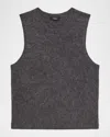 Theory Brushed Cashmere Sweater Vest In Black