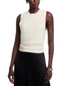 Theory Brushed Crewneck Shell Top In Cashmere In White
