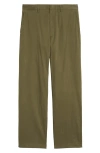 Theory Brushed Stretch Cotton Chinos In Green