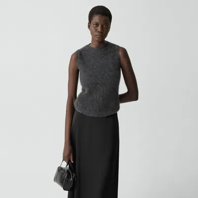 Theory Brushed Top In Airy Cashmere In Gray