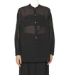 Theory Bustier Button Down Blouse In Black In Black