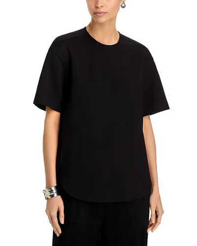 Theory Button Back Oversized Tee In Black