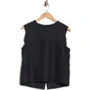Theory Button Back Sleeveless Shell In Multi