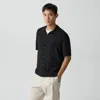 Theory Regal Merino Relaxed Button Down In Brown