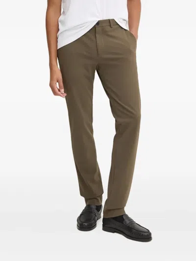 Theory Button-fastening Trousers In Green