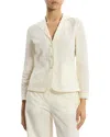 Theory Button Front Blazer In White