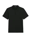 Theory Button-front Short-sleeved Polo Shirt In Black