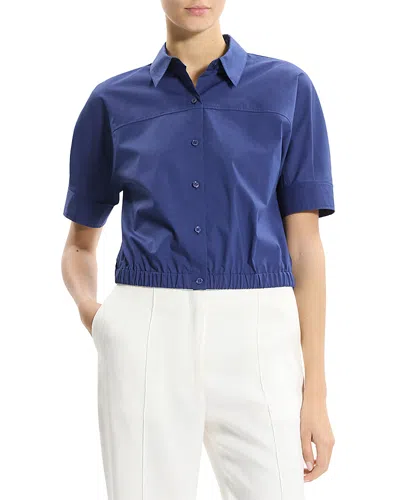 Theory Button Front Top In Blue