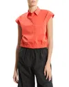 Theory Button Front Top In Red