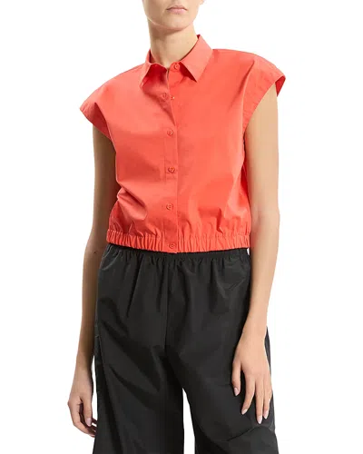 Theory Button Front Top In Red