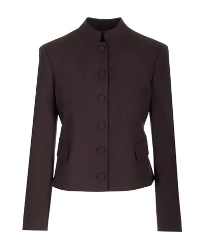 Theory Button Long-sleeved Suit Jacket In Black