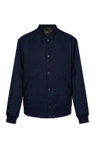 Theory Button In Navy