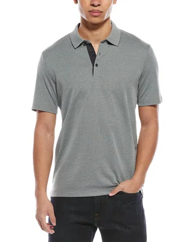 Theory Button Polo Shirt In Gray