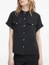 Theory Button-up Pocket-detail Shirt In Black