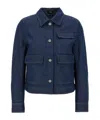 Theory Casual Jacket In Relaxed Denim In Blue