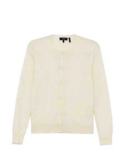 Theory Buttoned Knitwear In White
