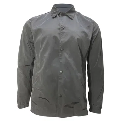 Theory Buttoned Shirt Jacket In Black Nylon